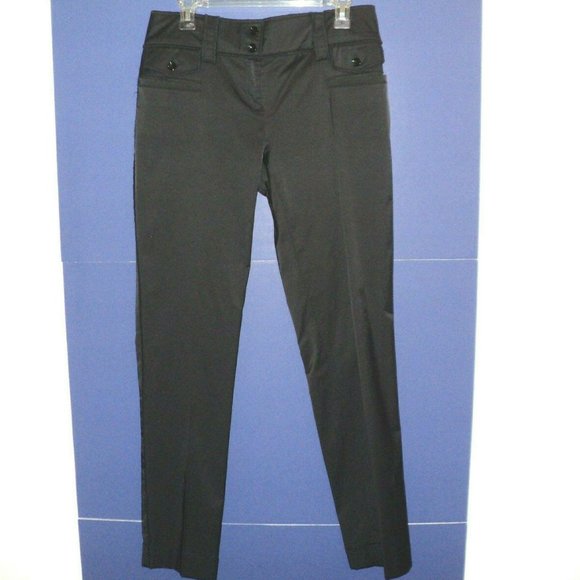 Worth Size 4 Pants Black Reverse Seams Cuffed - Picture 2 of 5